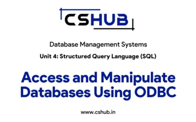 Access and Manipulate Databases Using ODBC