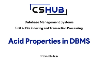 Acid Properties in DBMS