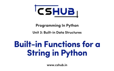 Built-in Functions for a String in Python