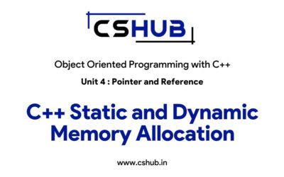 C++ Static and Dynamic Memory Allocation