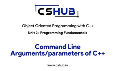 Command Line Arguments/parameters of C++