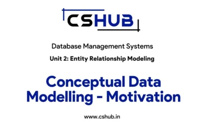 Conceptual Data Modelling – Motivation