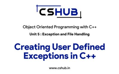 Creating User Defined Exceptions in C++