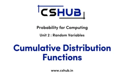 Cumulative Distribution Functions