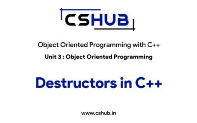 Destructors in C++