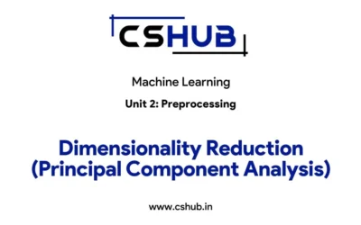Dimensionality Reduction (Principal Component Analysis)