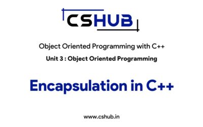 Encapsulation in C++