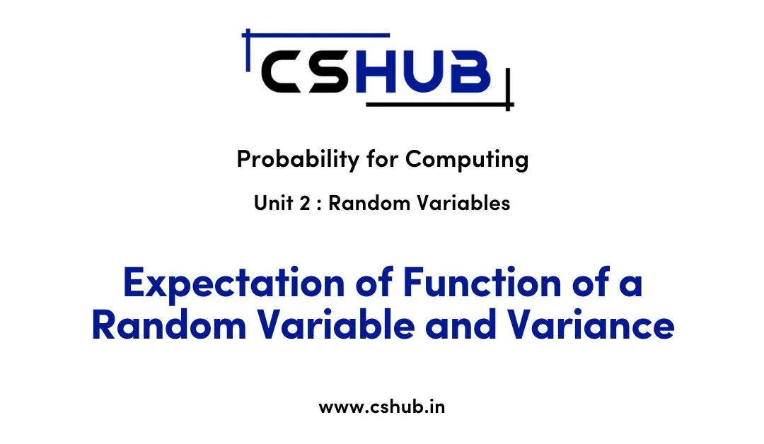 Expectation of Function of a Random Variable and Variance - Probability ...