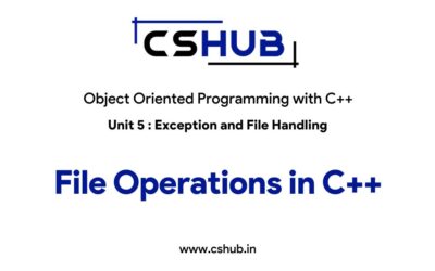 File Operations in C++