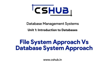 File System Approach Vs Database System Approach