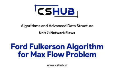 Ford Fulkerson Algorithm for Max Flow Problem