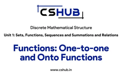 Functions: One-to-one and Onto Functions