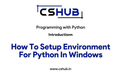 How To Setup Environment For Python In Windows