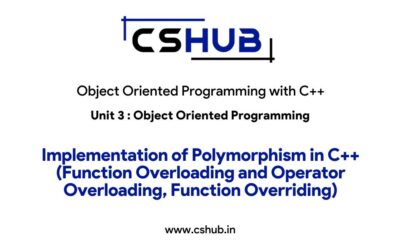 Implementation of Polymorphism in C++ (Function Overloading and Operator Overloading, Function Overriding)