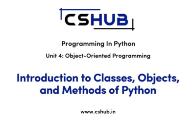 Introduction to Classes, Objects, and Methods of Python