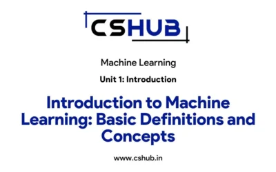 Introduction to Machine Learning: Basic Definitions and Concepts