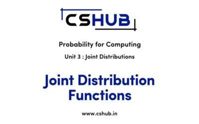 Joint Distribution Functions