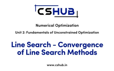 Line Search – Convergence of Line Search Methods