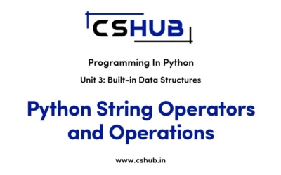 Python String Operators and Operations