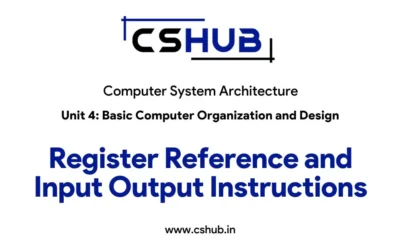 Register Reference and Input Output Instructions