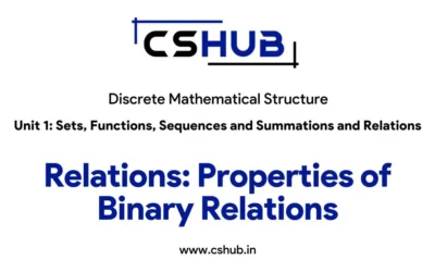Relations: Properties of Binary Relations