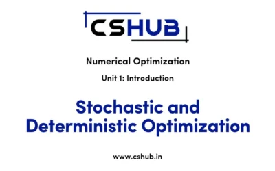 Stochastic and Deterministic Optimization