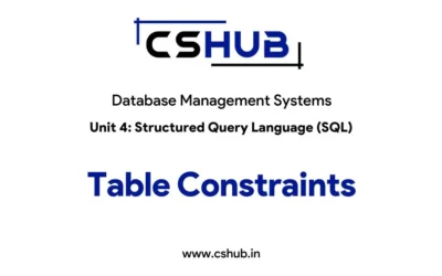 Table Constraints