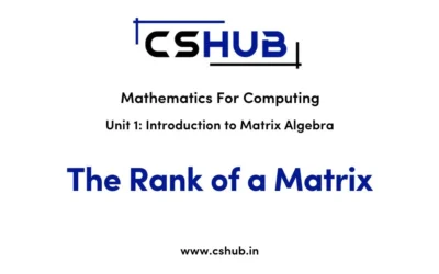 The Rank of a Matrix