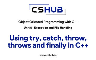 Using try, catch, throw, throws and finally in C++